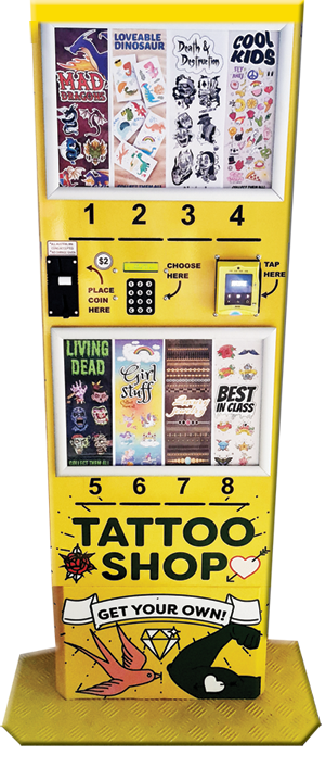 16 Pieces Coins Sticker Tattoo Vending Machine For Kids Entertainment
